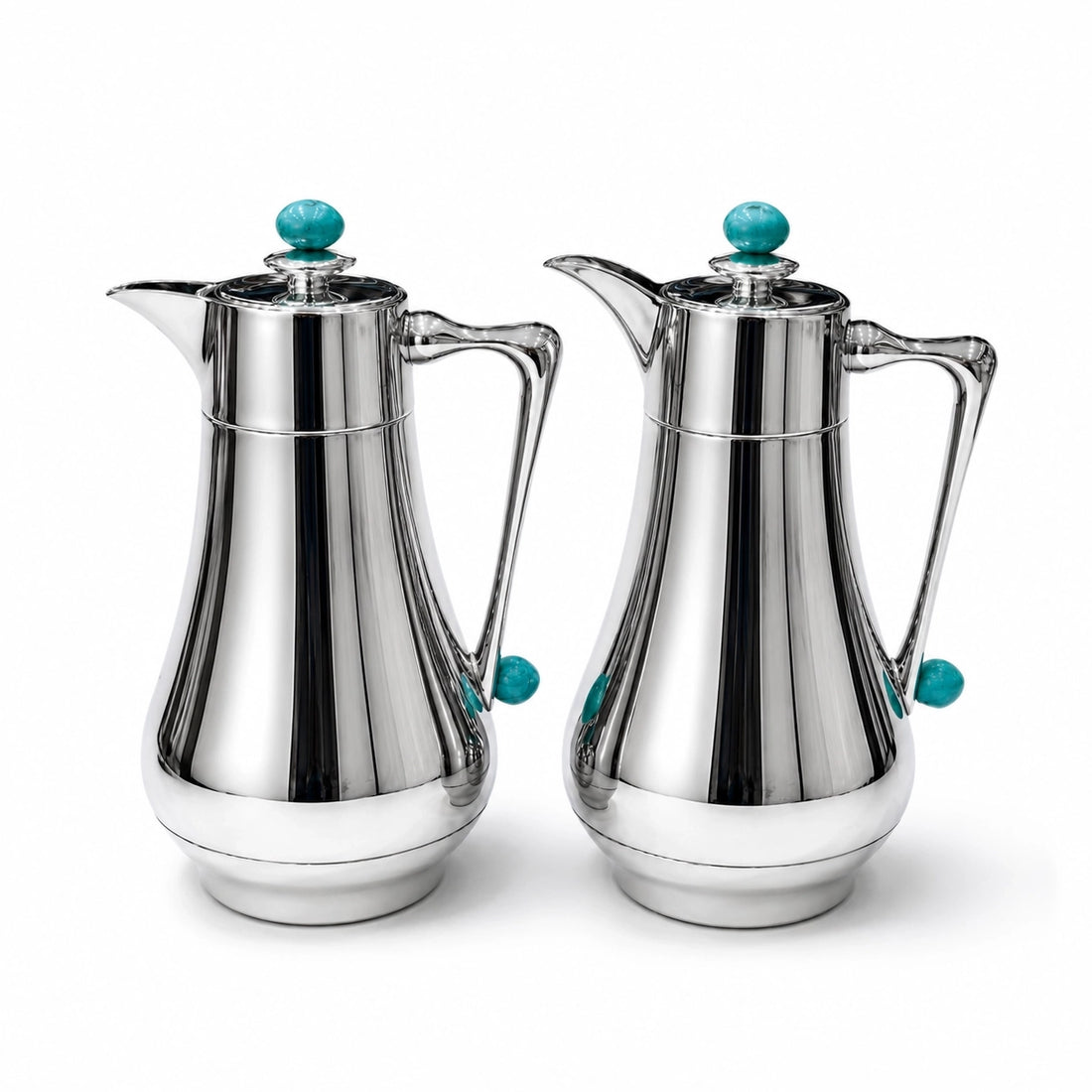 طقم ترامس NB6180H - قطعتان - سعة 1.0 لتر + 1.0 لتر - لمسة نهائية فضية مع لمسات تيفاني