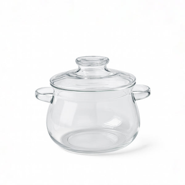 VG129 3L Transparent Borosilicate Glass Cooking Pot with Lid – Siddiq Gifts Mussafah Abu Dhabi
