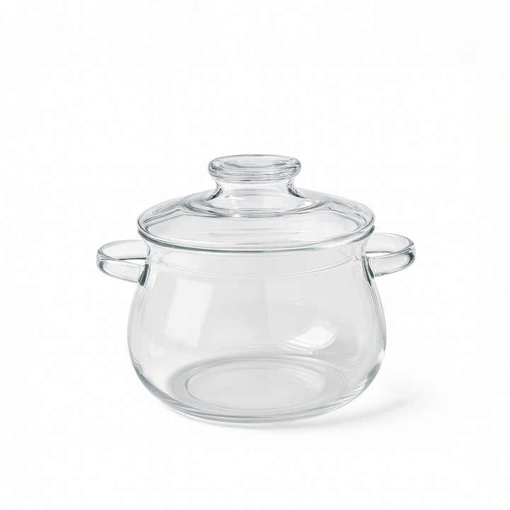 VG129 3L Transparent Borosilicate Glass Cooking Pot with Lid – Siddiq Gifts Mussafah Abu Dhabi