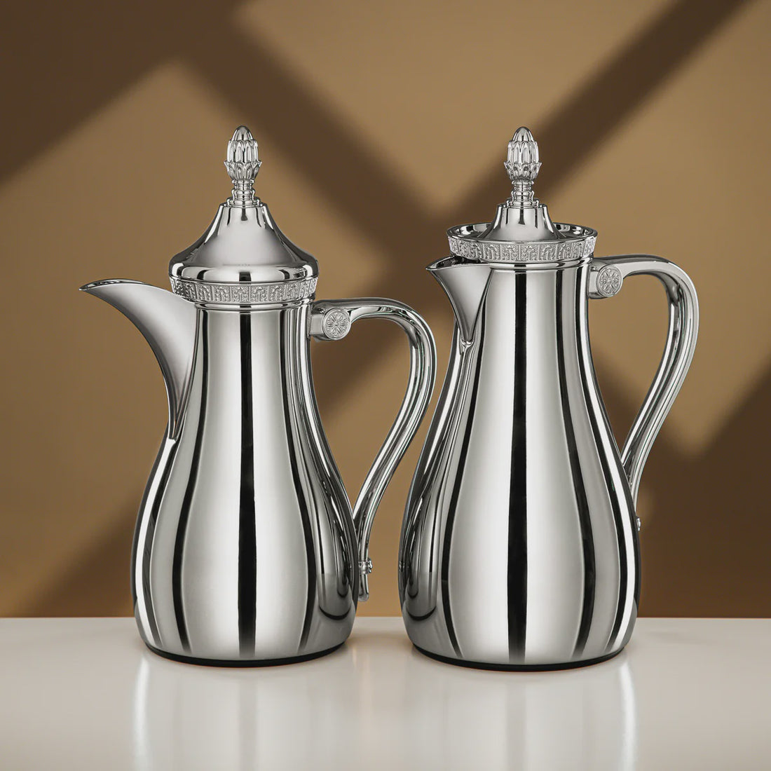 VWC-A-C Vacuum Flask Set – 2 Pieces (0.7L + 1L) – Silver Finish