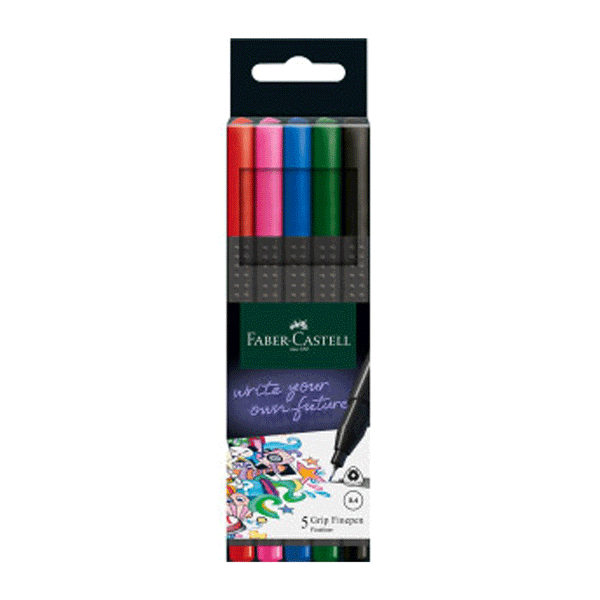 Faber-Castell Permanent Marker Slim – 4 Pieces