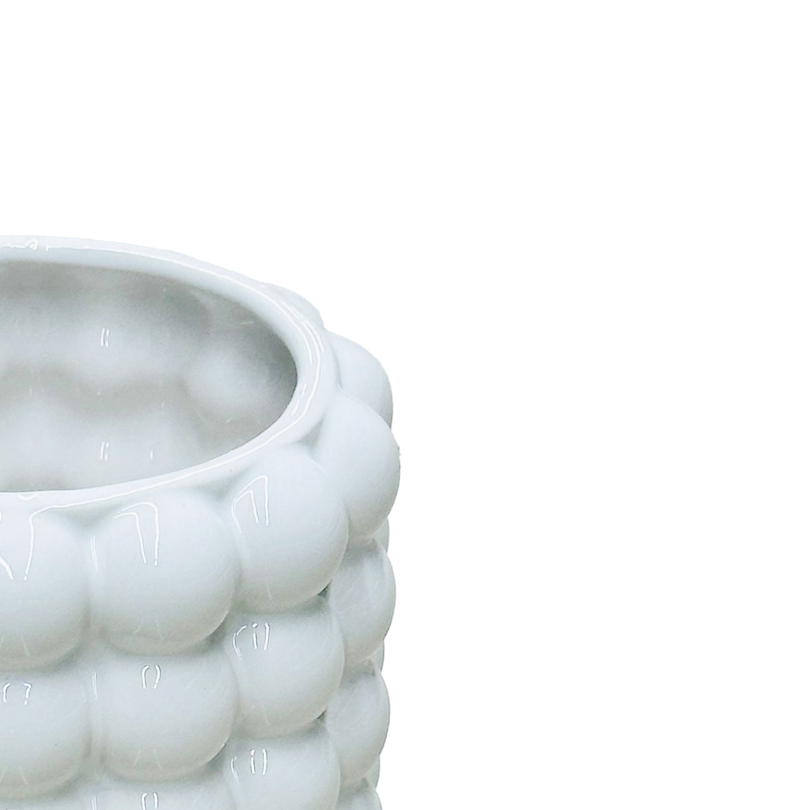 97165-03 Ceramic Vase White