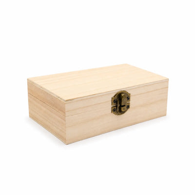 Wooden Bakhoor Storage Box 15.2 × 10.2 cm Natural Wood Siddiq Gifts