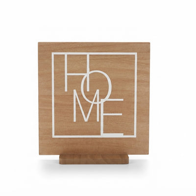 Wooden Table Stand Decorative Desk Sign 20 × 20 cm by Siddiq Gifts