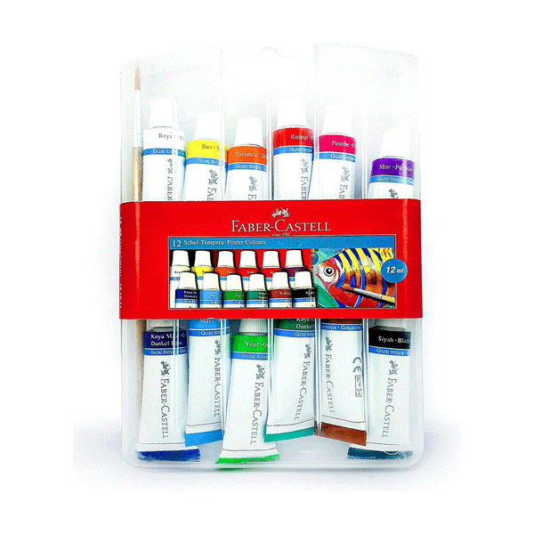 Faber-Castell Poster Colours – 12ml Tubes – 12 Colours