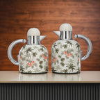XL04-06/10 ART22 Vacuum Flask – 2 Pieces (0.6 L & 1.0 L) – Palm Tree Pattern Design