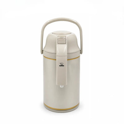 Zojirushi Air Pot Vacuum Flask 3L Herb Cacao with Gold Accents by Siddiq Gifts